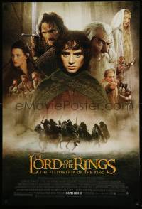 7w786 LORD OF THE RINGS: THE FELLOWSHIP OF THE RING advance 1sh '01 Tolkien, montage of top cast!