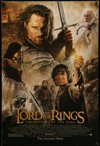 7w788 LORD OF THE RINGS: THE RETURN OF THE KING advance DS 1sh '03 Jackson, cast montage!