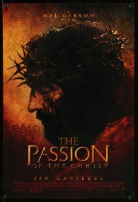 7w851 PASSION OF THE CHRIST DS 1sh '04 directed by Mel Gibson, bloodied James Caviezel as Jesus!