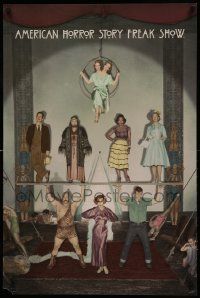 7w277 AMERICAN HORROR STORY 24x36 tv poster '14 creepy circus big top sideshow image of cast!
