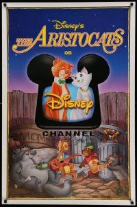 7w282 ARISTOCATS tv poster R00s Walt Disney feline jazz musical cartoon, great colorful image!