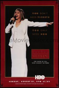 7w284 BARBRA STREISAND tv poster '94 full-length image of Babs, you only need HBO!