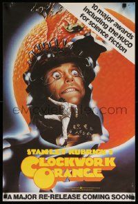 7w173 CLOCKWORK ORANGE 20x30 special R82 Stanley Kubrick classic, art of Malcolm McDowell