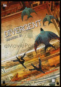 7w479 DIVERGENT IMAX mini poster '14 cool different artwork by Victor Ngai!