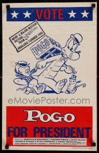 7w196 I GO POGO 14x22 special '80 Pogo for President, cool faux political ad, the people's choice!