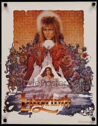 7w202 LABYRINTH 17x22 special '86 Henson, art of David Bowie & Jennifer Connelly by Ted CoConis!