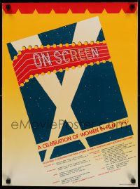 7w145 ON SCREEN 17x23 film festival poster '87 Lorrie Fink & Seventeenth Street Studios!