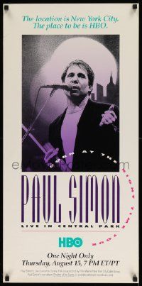 7w304 PAUL SIMON LIVE IN CENTRAL PARK tv poster '91 image from Born at the Right Time tour!