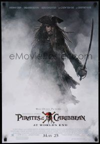 7w229 PIRATES OF THE CARIBBEAN: AT WORLD'S END 2-sided 19x27 special '07 Depp, Knightley & more!