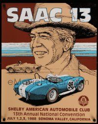 7w242 SAAC 13 22x28 special '88 Shelby American Automobile Society convention, art by Tom Honegger