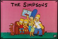 7w310 SIMPSONS horizontal tv poster '94 Matt Groening, artwork of TV's favorite family on couch!