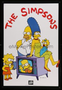 7w311 SIMPSONS vertical tv poster '94 Matt Groening, cool image of cartoon family!