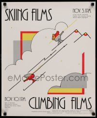 7w150 SKIING FILMS & CLIMBING FILMS 18x22 film festival poster '79 cool art by TK!
