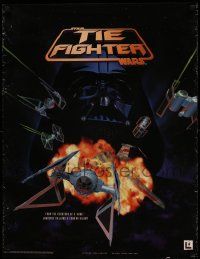 7w259 STAR WARS TIE FIGHTER 24x32 special '94 cool different image of Darth Vader and space battle