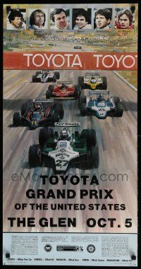 7w267 TOYOTA GRAND PRIX OF THE UNITED STATES 17x33 special '80 Michael Turner art!