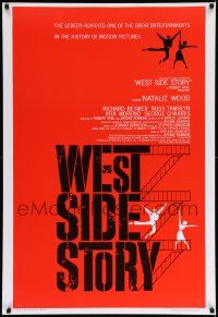 7w469 WEST SIDE STORY REPRO 28x40 special '80s Academy Award winning classic musical