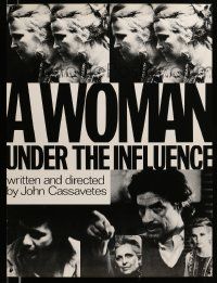 7w273 WOMAN UNDER THE INFLUENCE 24x33 special '74 Cassavetes, images of cast, cool design!