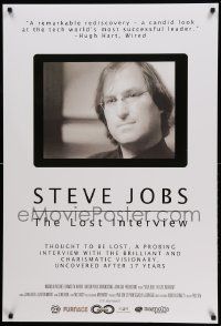 7w933 STEVE JOBS: THE LOST INTERVIEW DS 1sh '12 rediscovered documentary of the former Apple CEO!