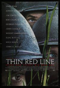 7w961 THIN RED LINE style B DS 1sh '98 Sean Penn, Woody Harrelson & Jim Caviezel in WWII!