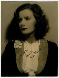 7x0300 GRETA GARBO deluxe 9.25x12.25 still '30s with secretarial signature, NOT signed by the star!