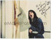 7x0225 SHINING signed color 10.75x14 still '80 by Shelley Duvall, classic terrified close up!