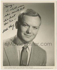 7x0674 ALDO RAY signed 8.25x10 still '55 great head & shoulders portrait of the Columbia star!