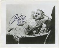 7x1175 ALICE FAYE signed 8.25x10 REPRO still '80s great portrait leaning back & smiling big!