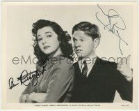 7x0678 ANDY HARDY MEETS DEBUTANTE signed 8x10 still '40 by BOTH Ann Rutherford AND Mickey Rooney!
