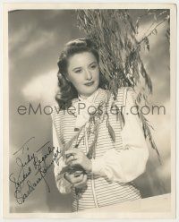 7x0690 BARBARA STANWYCK signed deluxe 8x10 still '30s beautiful close portrait by tree by Bert Six!