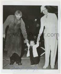 7x1189 BELA LUGOSI JR. signed 8x10 REPRO still '80s great portrait as a child with his mom & dad!