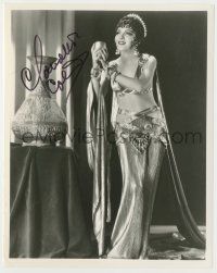 7x1211 CLAUDETTE COLBERT signed 8x10 REPRO still '80s full-length in sexy skimpy Cleopatra costume!