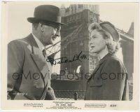 7x0723 DEBORAH KERR signed 8x10 still '61 c/u with Gary Cooper in London from The Naked Edge!