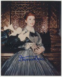 7x1065 DEBORAH KERR signed color 8x10 REPRO still '80s great close up from The King and I!