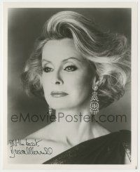 7x1223 DINA MERRILL signed 8.25x10 REPRO still '80s glamorous portrait wearing cool earrings!