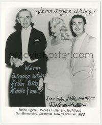 7x1224 DOLORES FULLER signed 8x10 REPRO still '80s warm angora wishes with Bela Lugosi & Ed Wood!