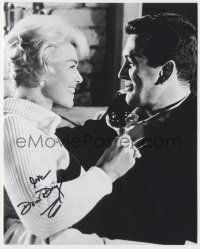 7x1227 DORIS DAY signed 8x10 REPRO still '80s great romantic smiling close up with Rock Hudson!