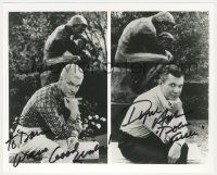 7x1233 DWAYNE HICKMAN signed 8x10 REPRO still '80s great now & then split image of the actor!