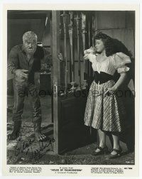 7x0731 ELENA VERDUGO signed 8x10.25 still '44 with Wolfman Lon Chaney Jr. in House of Frankenstein!