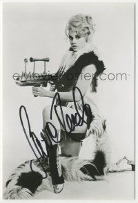 7x1033 JANE FONDA signed 4x6 REPRO still '80s best portrait as sexy Barbarella with cool gun!