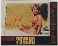 7x1094 JANET LEIGH signed color 8x10 REPRO still '80s classic sexy lobby card image from Psycho!