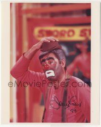 7x1097 JERRY LEWIS signed color 8x10 REPRO still '99 in full makeup from The Day the Clown Cried!