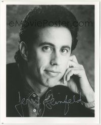 7x1277 JERRY SEINFELD signed 8x10 REPRO still '90s head & shoulders portrait of the comedian!