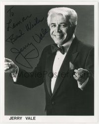7x0631 JERRY VALE signed 8x10 publicity still '90s great smiling c/u of the singer wearing tuxedo!