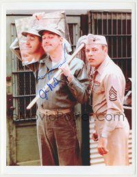 7x1099 JIM NABORS signed color 8.5x11 REPRO photo '90s great image in uniform as TV's Gomer Pyle!