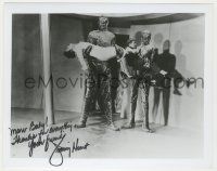 7x1278 JIMMY HUNT signed 8x10 REPRO still '80s being carried by aliens from Invaders From Mars!