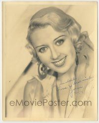 7x0776 JOAN BLONDELL signed deluxe 8x10 still '30s sexy smiling close up of the beautiful blonde!
