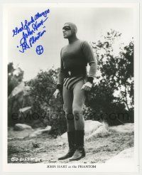 7x1287 JOHN HART signed 8x10 REPRO still '80s great full-length c/u in costume as Captain Africa!