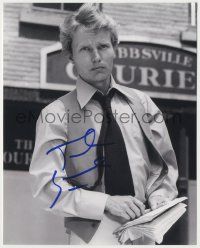 7x1292 JOHN SAVAGE signed 8x10 REPRO still '90s great waist-high c/u of the actor holding papers!