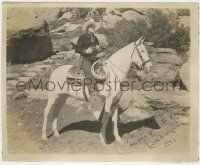7x0797 KEN MAYNARD signed 8.25x10 still '20s portrait of the cowboy star on his horse Tarzan!