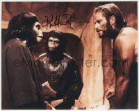 7x1115 KIM HUNTER signed color 8x10 REPRO still '90s c/u with Charlton Heston in Planet of the Apes!